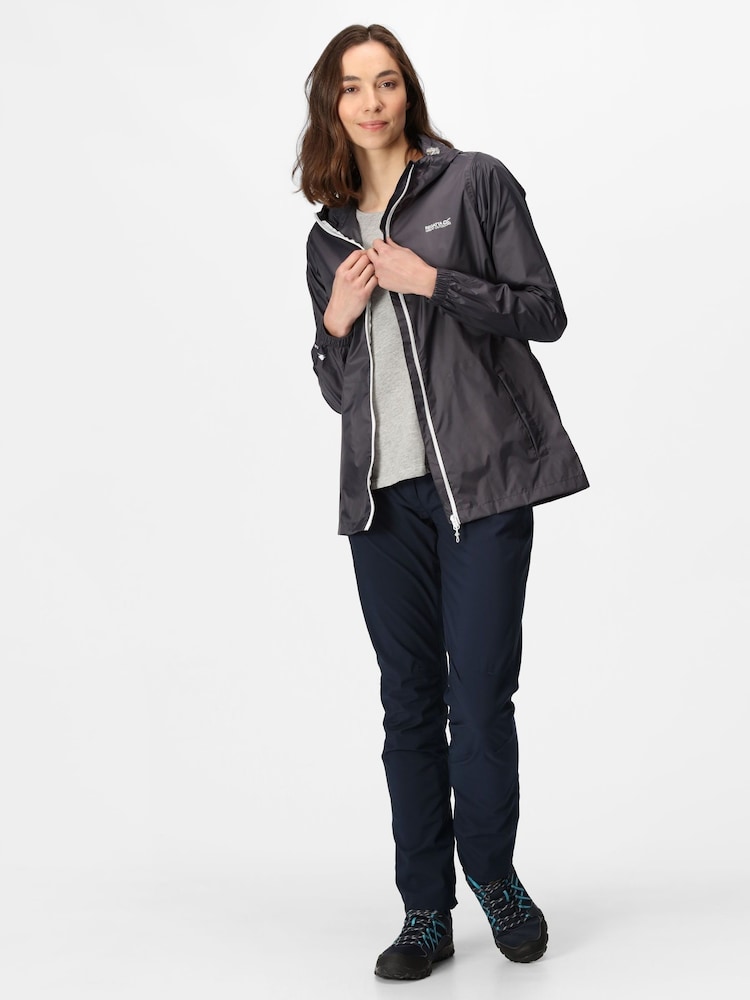 Szary - Regatta Womens Waterproof Pack It Jacket III - Image 3 of 5