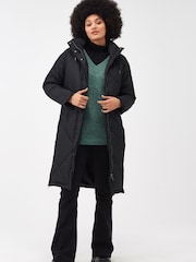 Regatta Black Cambrie Longline Padded Thermal Jacket - Image 1 of 9
