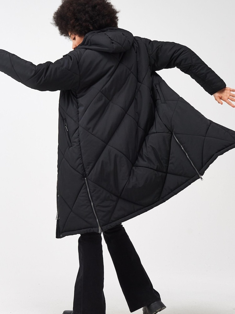 Regatta Black Cambrie Longline Padded Thermal Jacket - Image 2 of 9