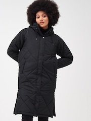 Regatta Black Cambrie Longline Padded Thermal Jacket - Image 3 of 9