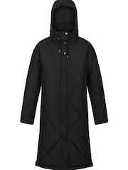 Regatta Black Cambrie Longline Padded Thermal Jacket - Image 7 of 9