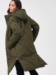 Regatta Green Cambrie Longline Padded Thermal Jacket - Image 2 of 9