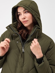 Regatta Green Cambrie Longline Padded Thermal Jacket - Image 5 of 9