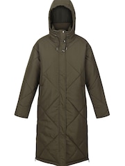 Regatta Green Cambrie Longline Padded Thermal Jacket - Image 7 of 9