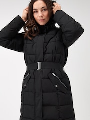 Regatta Black Decima Belted Padded Thermal Jacket - Image 4 of 9