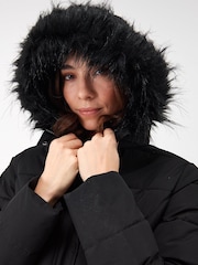 Regatta Black Decima Belted Padded Thermal Jacket - Image 6 of 9
