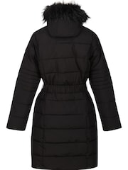 Regatta Black Decima Belted Padded Thermal Jacket - Image 7 of 9