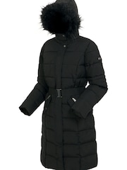 Regatta Black Decima Belted Padded Thermal Jacket - Image 9 of 9