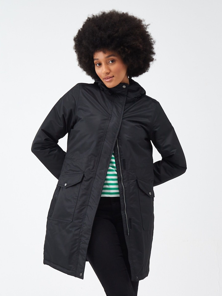 Regatta Black Romine II Long Length Waterproof Jacket - Image 1 of 3
