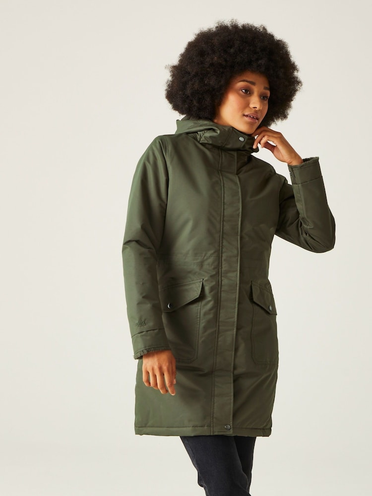 Regatta Green Romine II Long Length Waterproof Jacket - Image 1 of 9