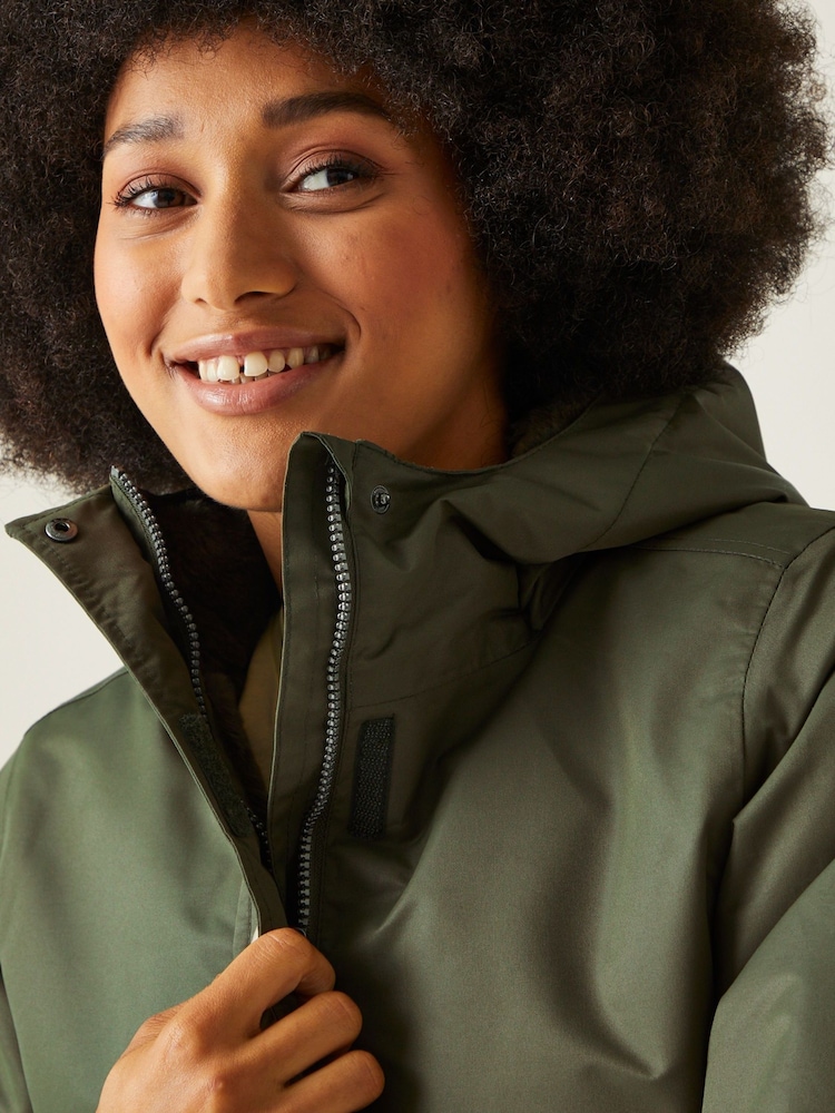 Buy Regatta Green Romine II Long Length Waterproof Jacket from