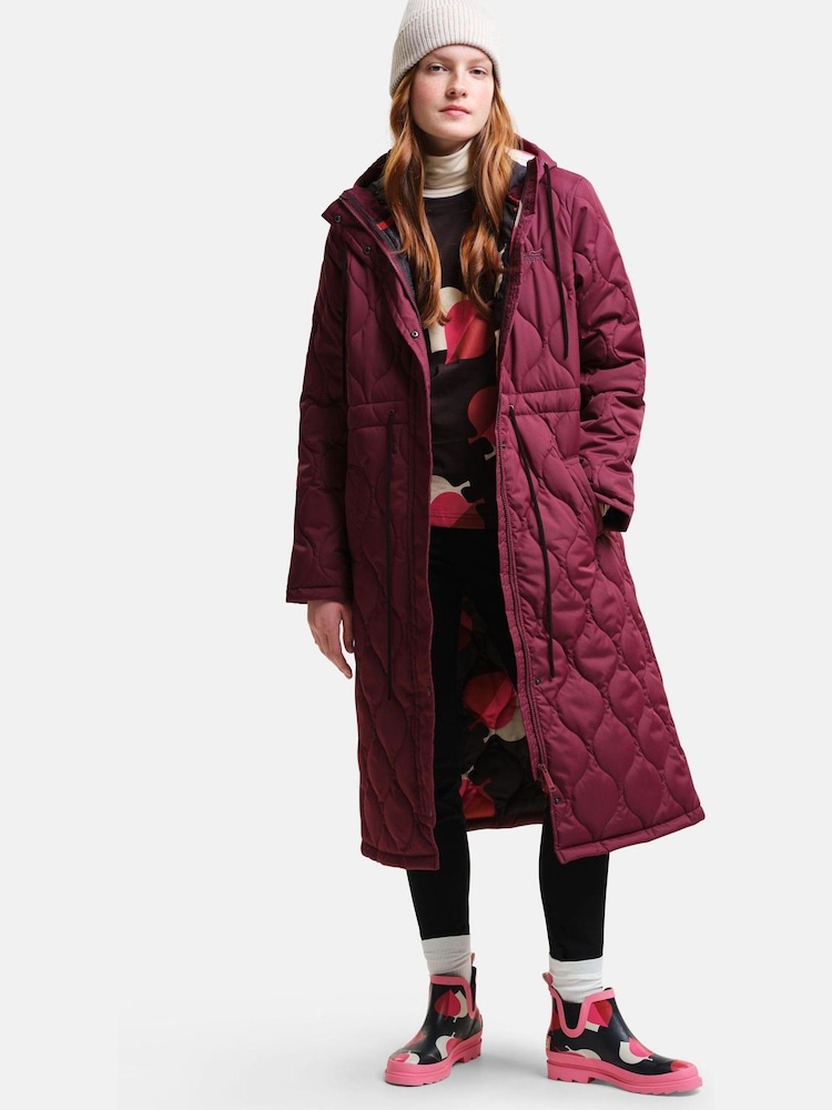 Regatta Purple Orla Kiely Long Length Quilted Jacket - Image 1 of 6