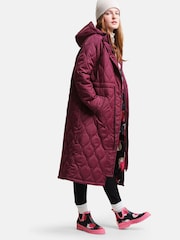 Regatta Purple Orla Kiely Long Length Quilted Jacket - Image 2 of 6