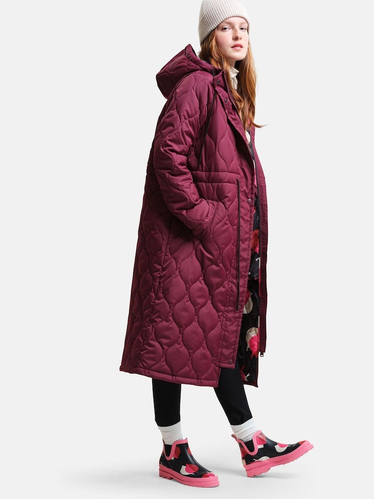 Regatta Purple Orla Kiely Long Length Quilted Jacket - Image 2 of 6