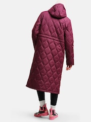 Regatta Purple Orla Kiely Long Length Quilted Jacket - Image 3 of 6