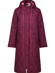 Regatta Purple Orla Kiely Long Length Quilted Jacket - Image 5 of 6