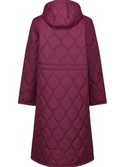 Regatta Purple Orla Kiely Long Length Quilted Jacket - Image 6 of 6
