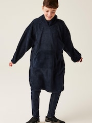 Regatta Kids Blue Cosy Teddy Fleece Poncho - Image 1 of 1