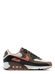 Nike Brown/White Air Max 90 Trainers - Image 3 of 9