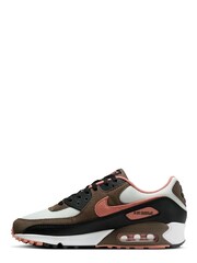 Nike Brown/White Air Max 90 Trainers - Image 4 of 9