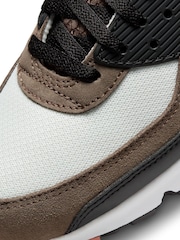 Nike Brown/White Air Max 90 Trainers - Image 8 of 9
