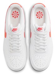 Nike White/Coral Court Vision Trainers - Image 3 of 8
