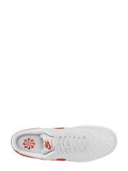 Nike White/Coral Court Vision Trainers - Image 5 of 8