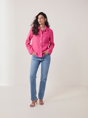 Pink Boucle Shacket - Image 2 of 6