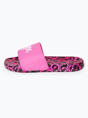 Hype. Girls Multi Leopard Script Sliders - Image 4 of 7