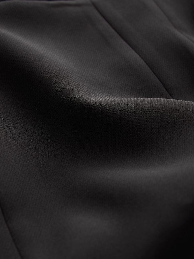 Black Tailored Crepe Midi Dress - Image 6 of 6