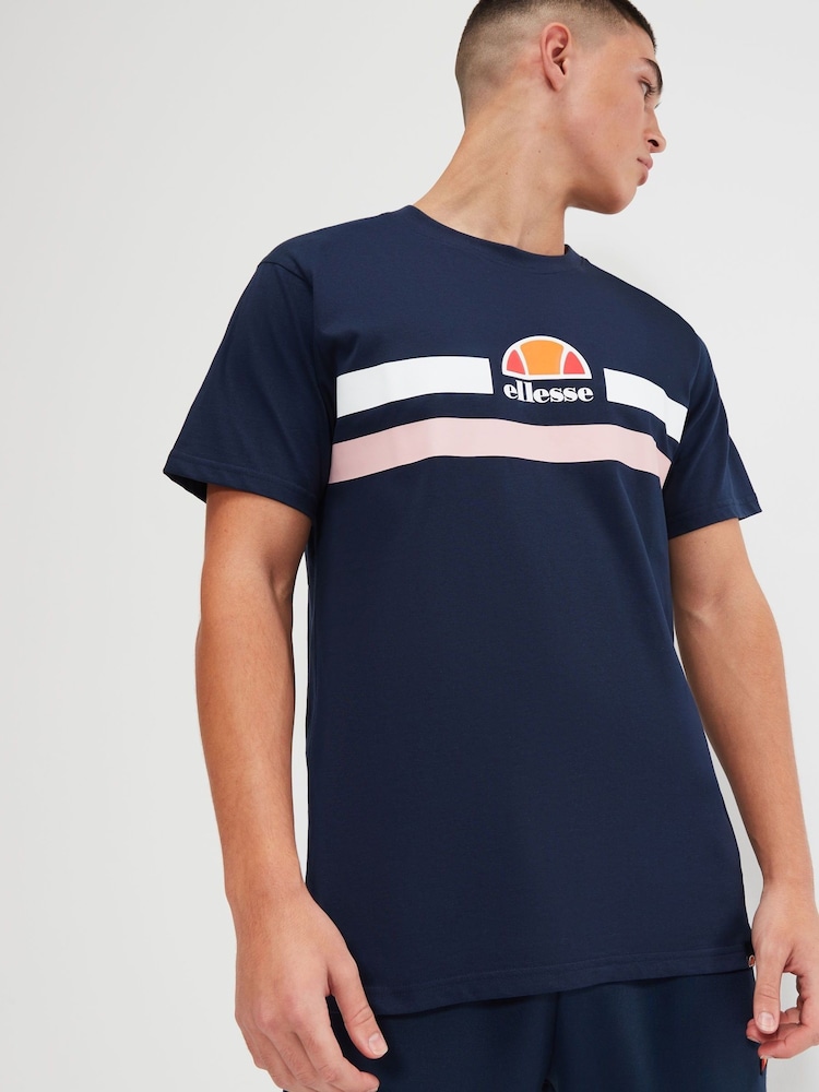 Ellesse Navy 100% Cotton Aprel T-Shirt - Image 2 of 5 Ellesse Navy 100% Cotton Aprel T-Shirt - Image 2 of 5