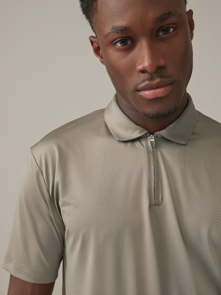 Stone Textured Golf Polo Shirt - Image 1 of 8