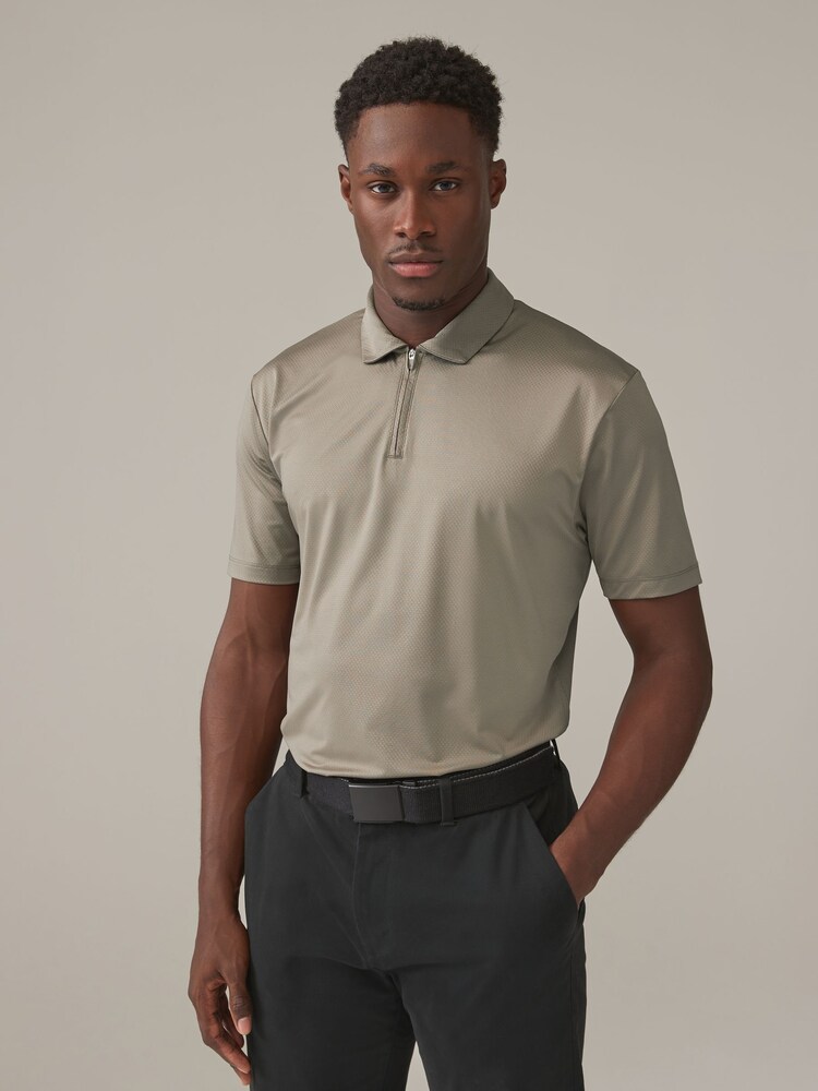 Stone Textured Golf Polo Shirt - Image 2 of 8