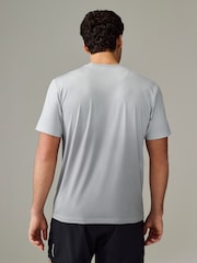 Light Grey Active Gym Printed Training T-Shirt - Image 2 of 6