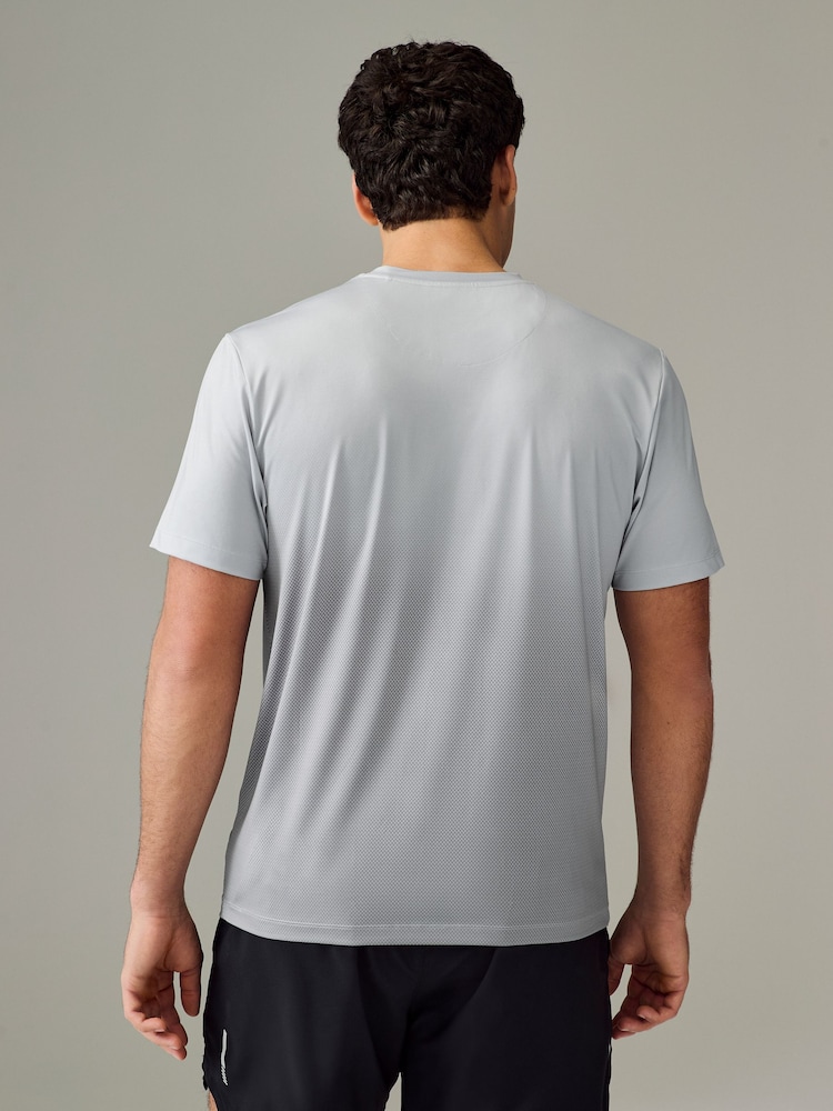 Light Grey Active Gym Printed Training T-Shirt - Image 2 of 6