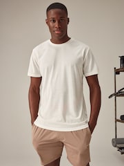 Ecru White Active Mesh Training T-Shirt - Image 5 of 10