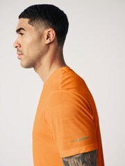 Orange Short Sleeve Tee Active Mesh Training T-Shirt - Image 5 of 10