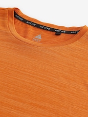 Orange Short Sleeve Tee Active Mesh Training T-Shirt - Image 9 of 10