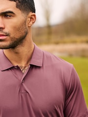 Pink Textured Golf Polo Shirt - Image 1 of 9