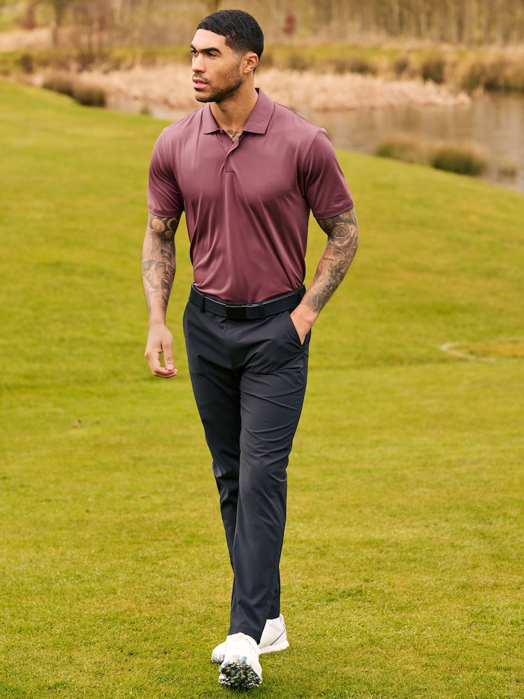 Pink Textured Golf Polo Shirt - Image 2 of 9