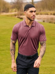 Pink Textured Golf Polo Shirt - Image 3 of 9