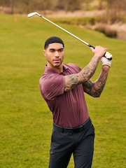 Pink Textured Golf Polo Shirt - Image 4 of 9