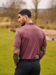 Pink Textured Golf Polo Shirt - Image 5 of 9