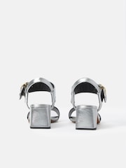 Jigsaw Silver Maybell Metallic Heeled Sandals - Image 4 of 7