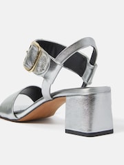 Jigsaw Silver Maybell Metallic Heeled Sandals - Image 6 of 7