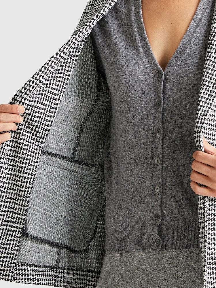 Benetton Black Houndstooth Blazer - Image 3 of 3