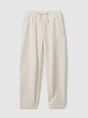 Reiss Cream Bernie Tapered Drawstring Joggers - Image 2 of 5