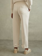 Reiss Cream Bernie Tapered Drawstring Joggers - Image 4 of 5