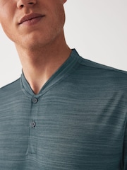 Slate Grey Buttoned Collar Training T-Shirt - Image 3 of 6