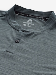 Slate Grey Buttoned Collar Training T-Shirt - Image 5 of 6